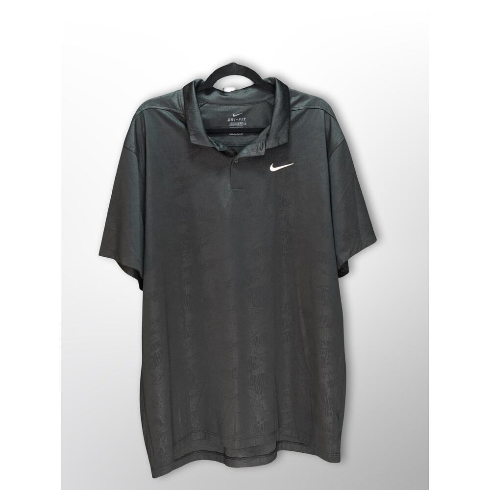 Men's XXL Black Nike Dri-FIT Short Sleeve Polo